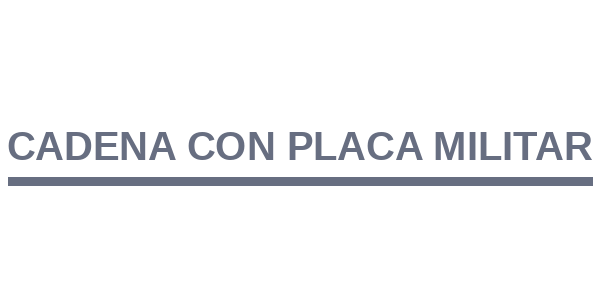 Cadena con Placa Militar