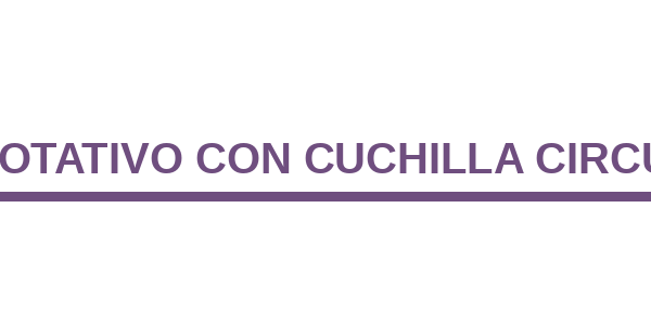 Cortador Rotativo con Cuchilla circular RTY-2/G