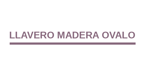 Llavero Madera Ovalo