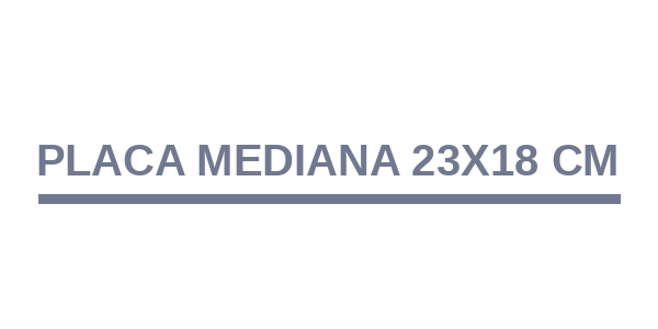 Placa Mediana 23x18 cm