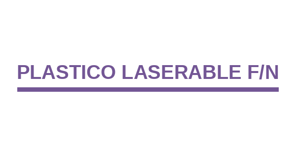Plastico Laserable F/N