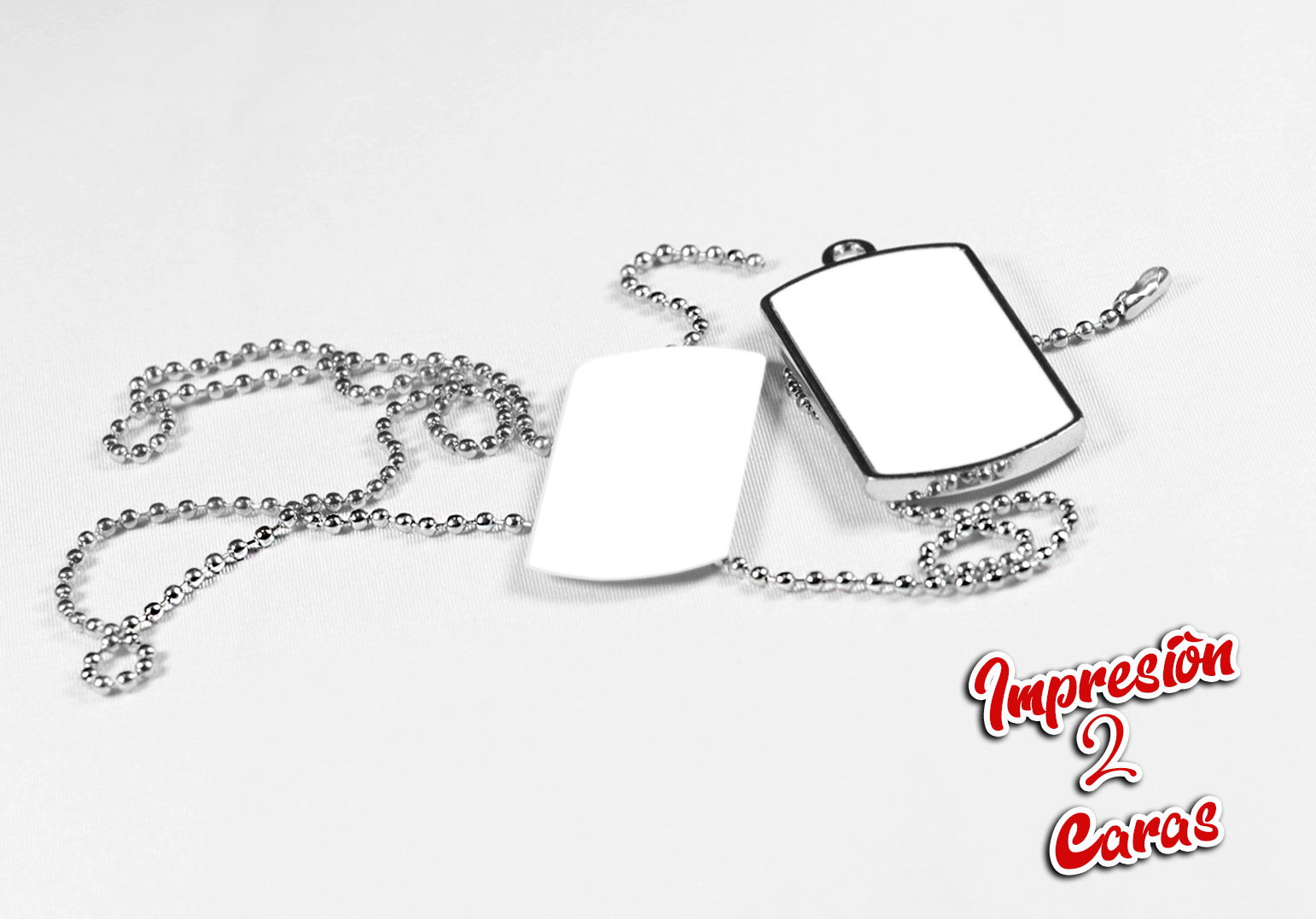 Cadena con Placa Sublimable Semielipse